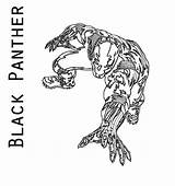 Panther Coloring Pages Drawing Outline Marvel Cool Printable Kids Color Print Paintingvalley Drawings sketch template