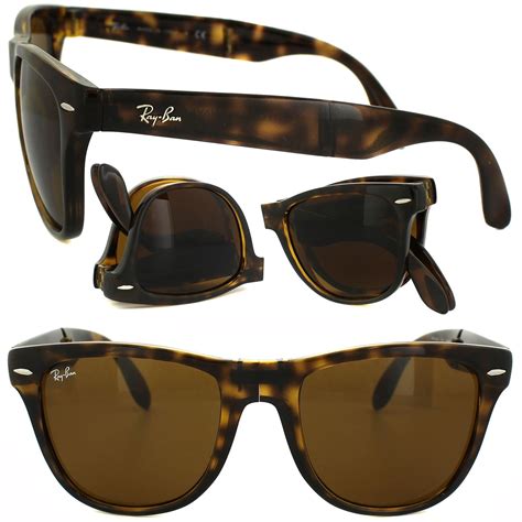 Ray Ban Sunglasses Folding Wayfarer 4105 710 Havana Tortoise Brown