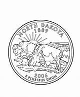 Dakota North Quarter Coloring Pages State States Nd Printable Usa Quarters Printables Go Choose Board sketch template