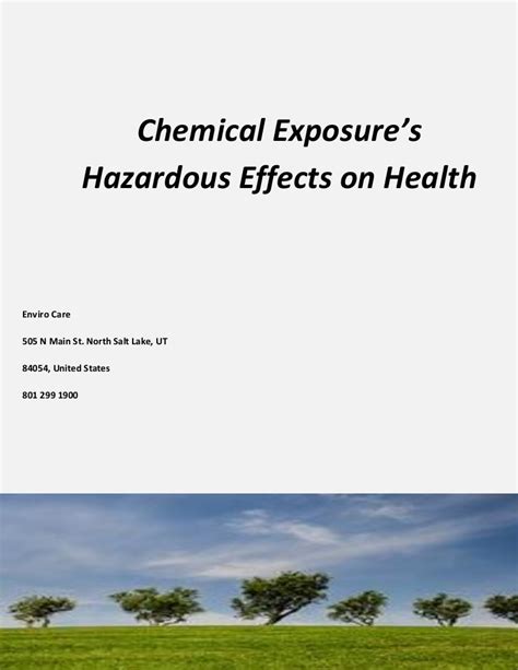 chemical exposures hazardous effects  health