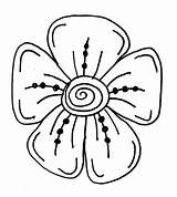 Flower Drawings Kids Easy Simple Pages Coloring Cliparts Drawing Flowers Computer Designs Use Adults sketch template