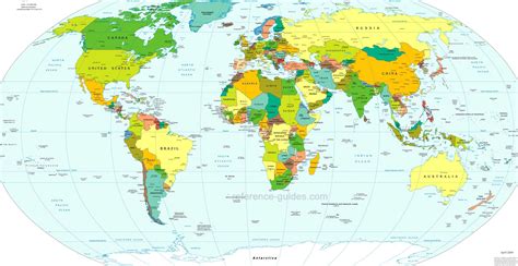 map   world  countries  capitals