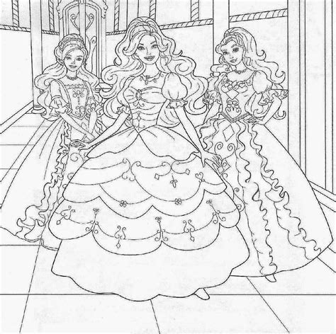 coloring pages  barbie princesses coloring home