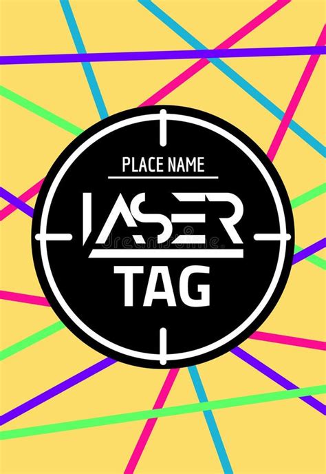 laser tag target game poster flyer vector lasertag banner  fun