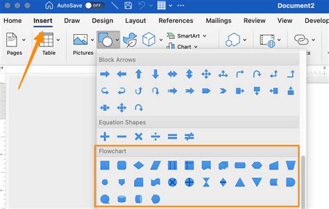 flowchart  microsoft word clickup