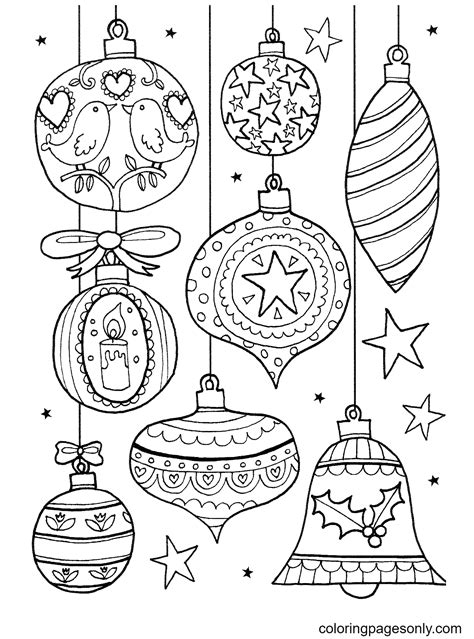 coloring pages  christmas decorations