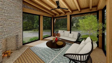 story  american home plan  screened porch   floor master bedroom shw