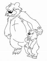 Animals Coloring Bear Pages Their Young Cub Domestic Drawing Ones Babies Kids Cute Getdrawings Popular sketch template