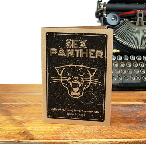 Anchorman Sex Panther Recycled Greeting Card Movie Etsy