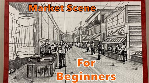 draw market scene composition  beginners artist deepkaran composition