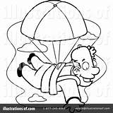 Skydiving Clipart Coloring Pages Illustration Cory Thoman Royalty Rf Getcolorings sketch template