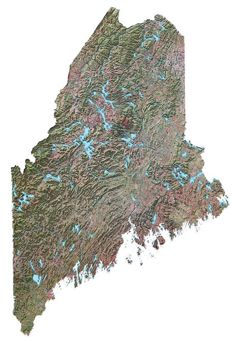 maine lakes  rivers map gis geography