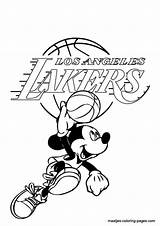 Lakers Mickey Basketball Rockets Kobe sketch template