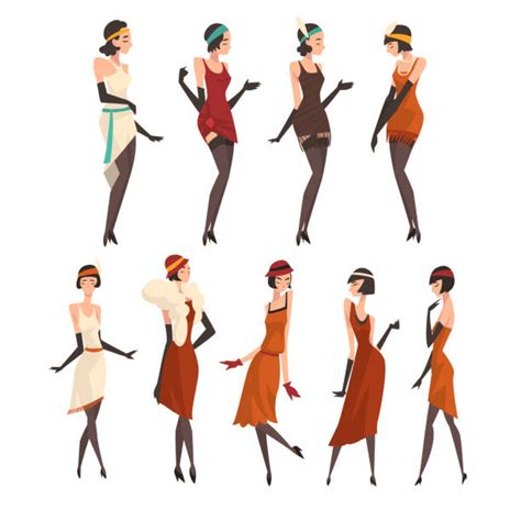 flapper illustrations royalty free vector graphics and clip