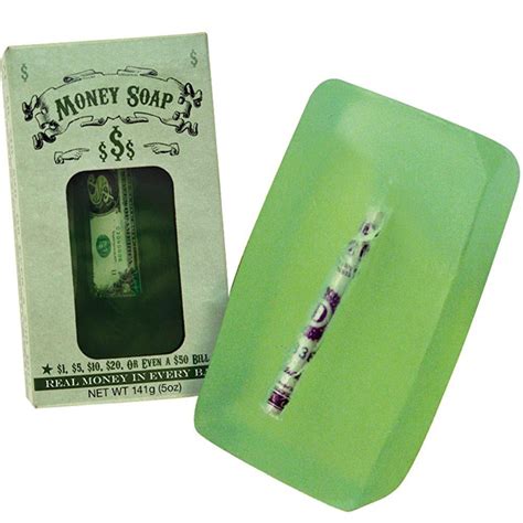 money soap  cleans  brings wealth real money   bar