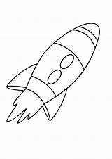Coloring Rocket Ship Pages Clipart Outline Rockets Print Line Book Cliparts Library Comments sketch template