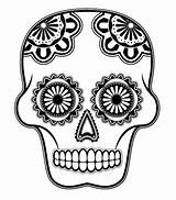 Skulls Spoongraphics Muertos Dia sketch template