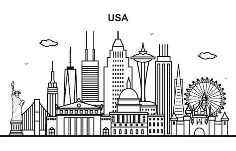 stadt vereinigte staaten amerika  der usa stadtbild skyline linie