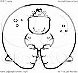 Ogre Huge Clipart Coloring Cartoon Outlined Vector Cory Thoman Royalty sketch template