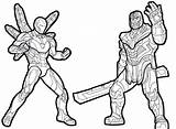 Thanos Fights Wonder sketch template