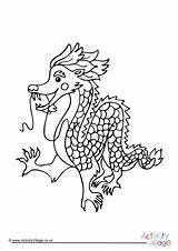 Dragon Chinese Year Colouring Coloring Pages Animals Printable Sheet Fan Welsh Getcolorings Village Activity Explore Getdrawings sketch template