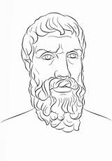 Dibujo Epicuro Epicurus Filosofía Greek sketch template