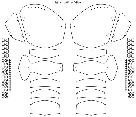 leather armor templates  printable templates