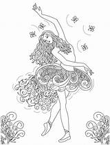 Coloring Ballet Pages Printable Kids sketch template