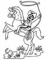 Coloring Horse Cowboy Pages Lasso His Printable Coloriage Cheval Clipart Kids Sheets Un Pdf Library Color Print Et Enfant Les sketch template