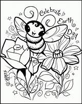 Coloring Earth Pages Kids Bee Finished Kl sketch template