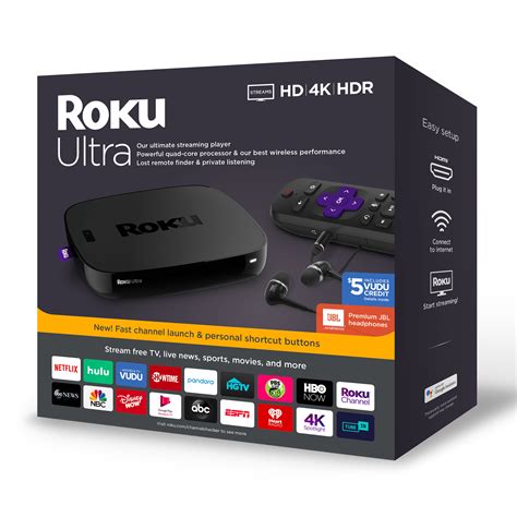 roku ultra  media player khdhdr   premium jbl headphones walmartcom