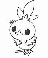 Lineart Torchic sketch template