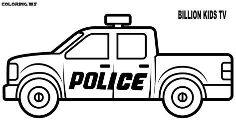 basic police truck coloring page truck coloring pages american