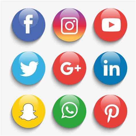Social Media Icons Set Logo Vector Illustrator Logo Clipart Social