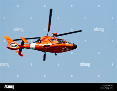 coast guard helicopter hh  dolphin stock photo alamy