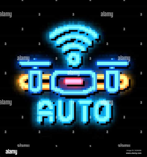 drone auto return home neon glow icon illustration stock vector image art alamy