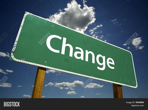 change road sign image photo  trial bigstock