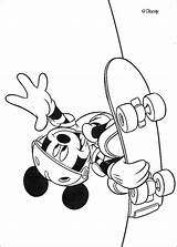Mickey Mouse Skating Coloring Pages Disney Skate Hellokids Skateboarding Boys Print Color Online sketch template
