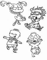 Rugrats Coloring Characters Pages Colorluna Color sketch template