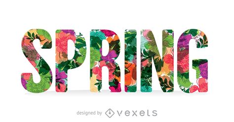 colorful spring sign  flowers vector