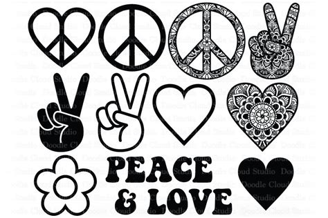Peace Love Bundle Svg Peace Symbol Svg Peace Sign