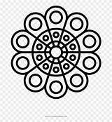 Doily Mandala Coloring Pngfind sketch template