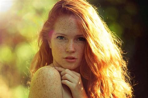 Oksana Butovskaya Russian Redhead Model Long Red