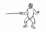 Fencing Coloring Pages Edupics sketch template