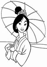 Coloring Chinese Dress Mulan Traditional Fa Pages Color sketch template