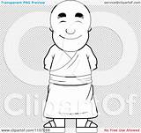 Monk Buddhist Clipart Coloring Pleasant Cartoon Vector Outlined Thoman Cory 1024px 05kb 1080 sketch template