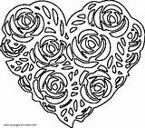Coloring Pages Hearts Print Heart Printable Templates Holiday sketch template