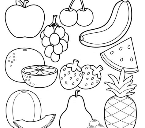 fruit coloring pages kidsuki