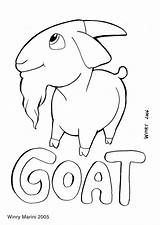 Goat Mewarnai Kambing Winry Marini sketch template