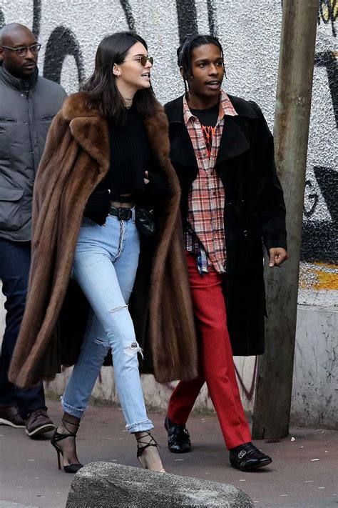 supermodel kendall jenner spotted  aap rocky   paris